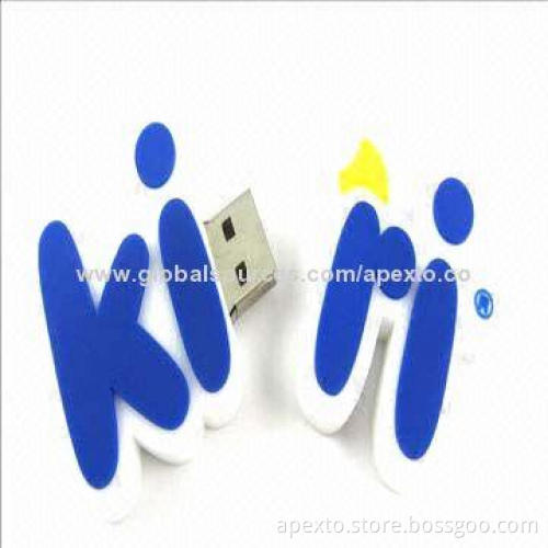 Lovely Word Shape USB Flash Drive for Promotional Purposes, Made of PVC Material
